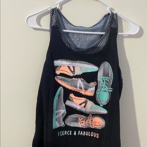 Black sneaker tank top